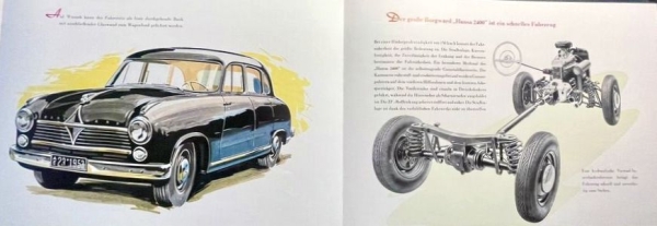 Borgward Hansa 2400 Pullmann Modelprogram 1953 Carbrochure (2649)